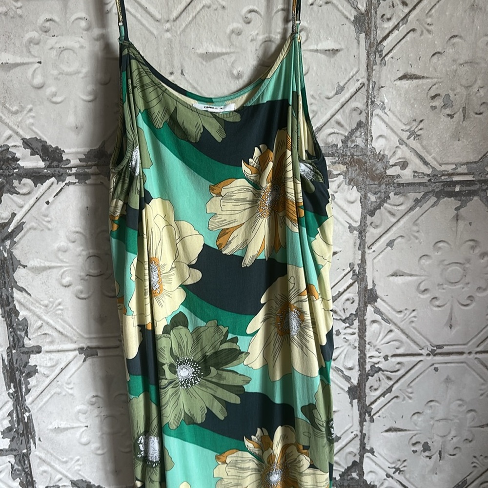 O'Neill Green and Yellow floral Print maxi Dress - Picture 3 of 6